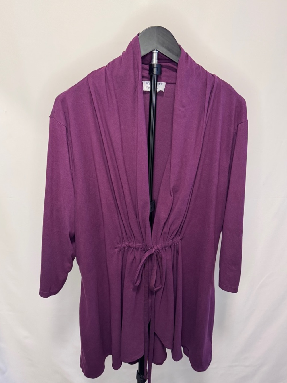 Prescott Deep Plum Shawl-Collar Drawstring Robe
